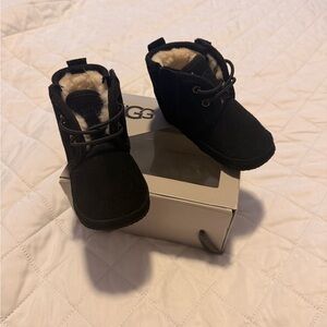 UGG Kids Black Boots with Cozy Lining